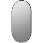 Lustre 800x400mm Oblong Mirror - Matt Black