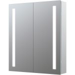 Pella 600mm 2 Door Front-Lit LED Mirror Cabinet
