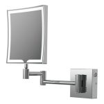 Glint Square LED Cosmetic Mirror - Chrome