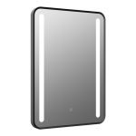 Shimmer 500x700mm Rounded Front-Lit LED Mirror - Black