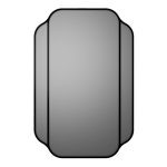 Lucent 600x900mm Rectangle Mirror - Black