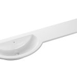 1244mm Slim Round One-Piece Basin & Overflow Ring - Left Hand