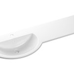 1244mm Standard Round One-Piece Basin & Overflow Ring - Left Hand