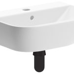 Hollow 450x320mm 1TH Cloakroom Basin & Black Bottle Trap