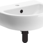 Shell 450x400mm 1TH Cloakroom Basin & Black Bottle Trap