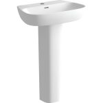 Cove 600x400mm 1TH Basin & Full Pedestal
