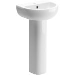 Shell 450x400mm 1TH Basin & Full Pedestal