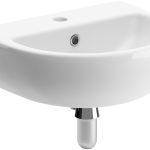 Shell 450x380mm 1TH Cloakroom Basin & Chrome Bottle Trap