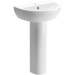 Shell 550x400mm 1TH Basin & Full Pedestal
