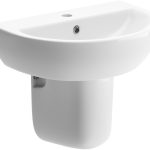 Shell 550x400mm 1TH Basin & Semi Pedestal