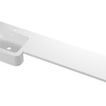 1542mm Standard Square One-Piece Basin & Overflow Ring - Left Hand