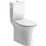 Spout Rimless Close Coupled Open Back WC & Soft Close Seat