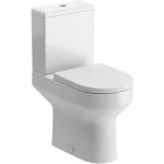 Tidal Rimless Close Coupled Open Back Comfort Height WC & Soft Close Seat