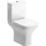 Hollow Rimless Comfort Height Close Coupled Open Back WC & Wrapover Soft Close Seat