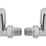 Patterned Chrome Radiator Valves - Straight