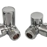 Patterned Chrome Radiator Valves - Corner