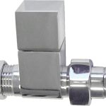Square Chrome Radiator Valves - Straight