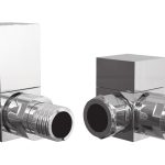 Square Chrome Radiator Valves - Corner
