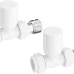 Patterned White Radiator Valves - Straight