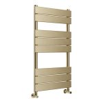 Solara Square Ladder Radiator (500x840mm) - Brushed Brass