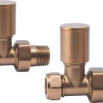 Patterned Brushed Bronze Radiator Valves - Straight