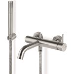 Vema Tiber Wall Mounted Bath/Shower Mixer - St/Steel