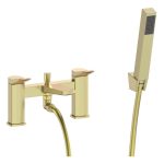 Rush Bath/Shower Mixer & Bracket - Brushed Brass