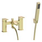 Splice Bath/Shower Mixer & Bracket - Brushed Brass