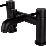 Vema Maira Deck Mounted Bath/Shower Mixer - Matt Black