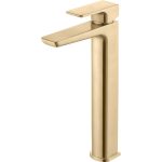 Geyser Tall Basin Mixer - Brushed Brass
