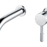 Spate 155mm Wall Mounted Basin Mixer - Chrome