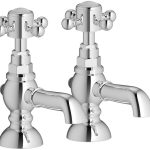 Mist Basin Pillar Taps - Chrome