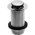 Unslotted Round Basin Waste - Chrome