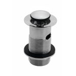 Slotted Round Basin Waste - Chrome