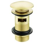 Slotted Mushroom Basin Waste (1 1/4") - Brushed Brass