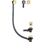 Sprung Bath Waste & Overflow - Brushed Brass