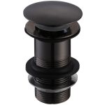 Unslotted Mushroom Basin Waste (1 1/4") - Matt Black
