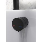 Bath Overflow Filler w/Integrated Valve - Black