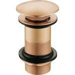 Unslotted Mushroom Basin Waste (1 1/4") - Brushed Bronze