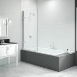 Merlyn 850x1500mm Hinged Square Bath Screen (8mm)