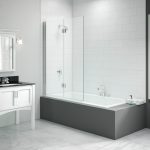Merlyn 1100x1500mm 2-Panel Folding Hinged Bath Screen (8mm)