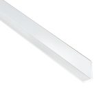 Fibo White PVC Large L-Shaped Profile 2.4m
