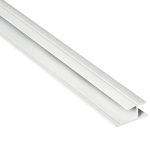 Fibo White PVC H-Shaped Stacking Profile 2.4m