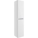 Regal 300mm 2 Door Wall Hung Tall Unit - White Gloss