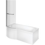 Revere P Shape SUPERCAST 1700x850x560mm 0TH Shower Bath Pack (LH)