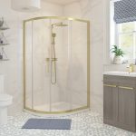 Core 1200x800mm 2 Door Offset Quadrant - Brushed Brass