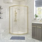 Core 900mm 2 Door Quadrant - Brushed Brass