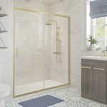 Core 1600mm Sliding Door - Brushed Brass