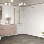 Elite 900mm Wetroom Panel & Support Bar - Brushed Brass