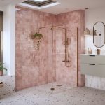 Elite Optional 300mm Wetroom Splash Panel - Brushed Bronze